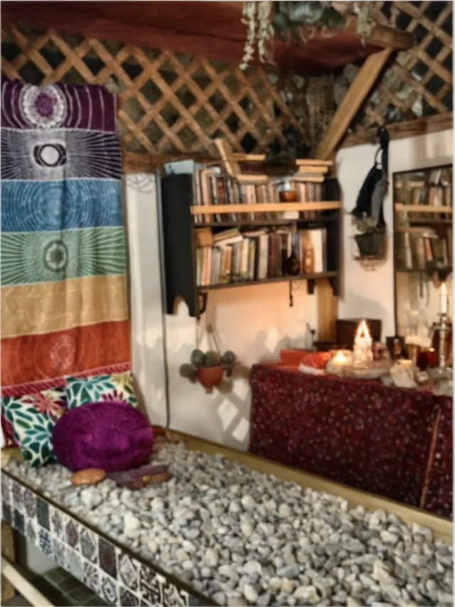 Sala de sesiones con la cama de cuarzo